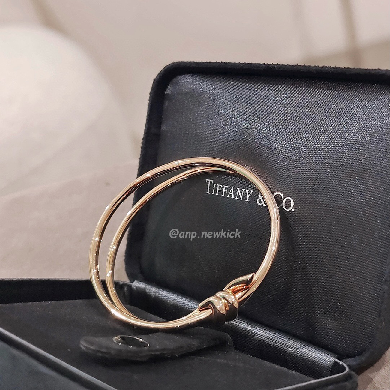 Tiffany Knot Rose Gold Diamond Bracelet (6) - www.newkick.vip